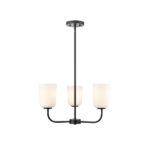 Millennium Lighting 214003-MB Laphia Three Light Chandelier Matte Black finish
