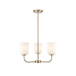 Millennium Lighting 214003-MG Laphia Three Light Chandelier Modern Gold finish