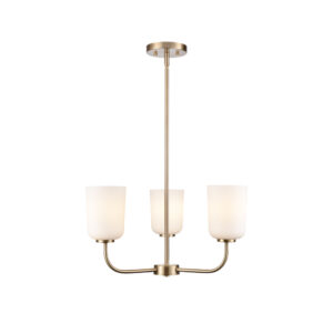 Millennium Lighting 214003-MG Laphia Three Light Chandelier Modern Gold finish