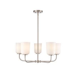 Millennium Lighting 214005-BN Laphia Five Light Chandelier Brushed Nickel finish