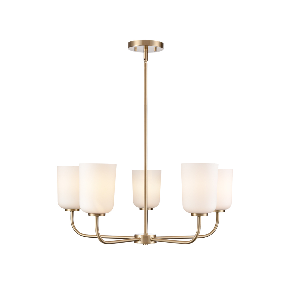 Millennium Lighting 214005-MG Laphia Five Light Chandelier Modern Gold finish