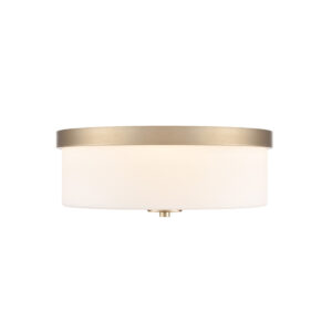 Millennium Lighting 214102-MG Laphia Two Light Flush Mount Modern Gold finish