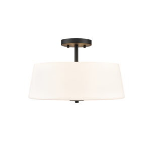 Millennium Lighting 214103-MB Laphia Three Light Semi-Flush Mount Matte Black finish