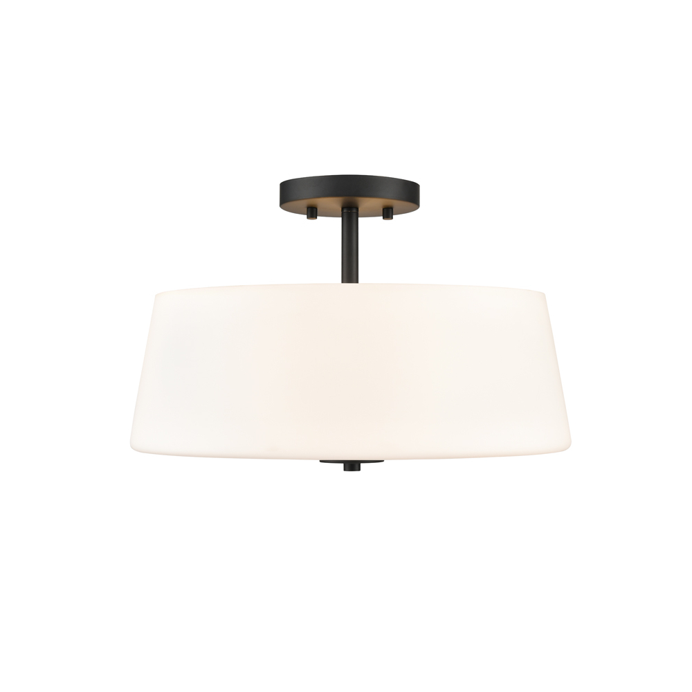 Millennium Lighting 214103-MB Laphia Three Light Semi-Flush Mount Matte Black finish