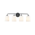 Millennium Lighting 214104-MB Laphia Four Light Vanity Matte Black finish