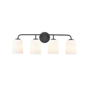 Millennium Lighting 214104-MB Laphia Four Light Vanity Matte Black finish