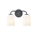 Millennium Lighting 214202-MB Laphia Two Light Vanity Matte Black finish