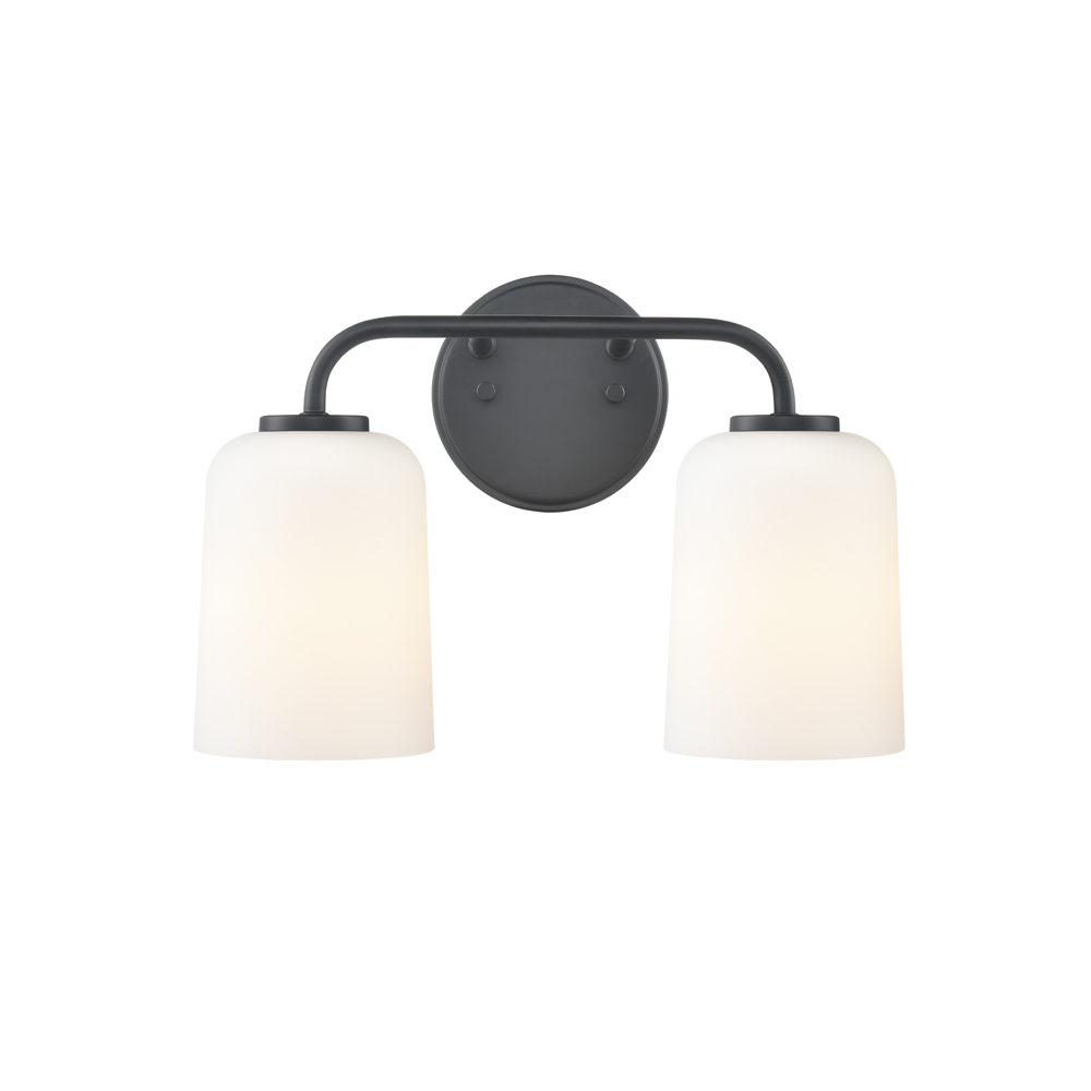 Millennium Lighting 214202-MB Laphia Two Light Vanity Matte Black finish