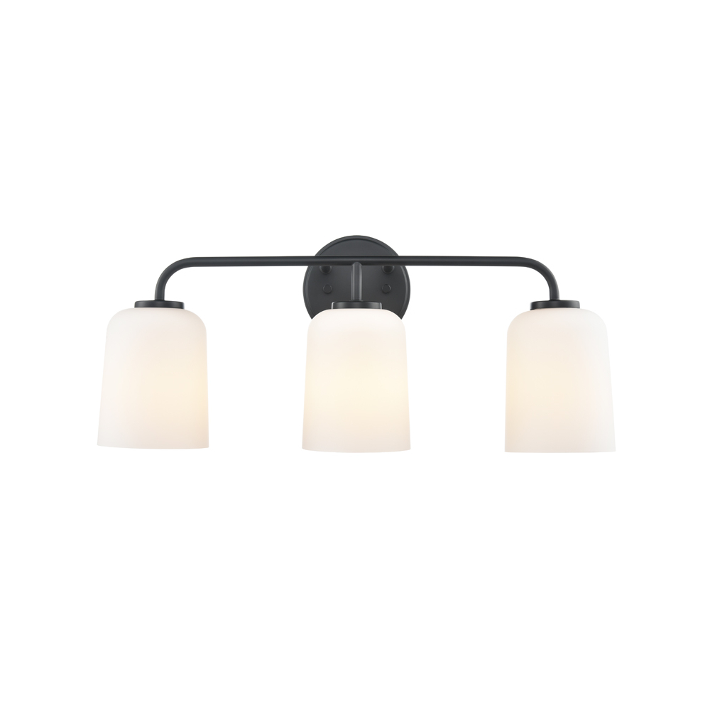 Millennium Lighting 214203-MB Laphia Three Light Vanity Matte Black finish