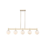 Millennium Lighting 215105-MG Coretta Five Light Linear Chandelier Modern Gold finish