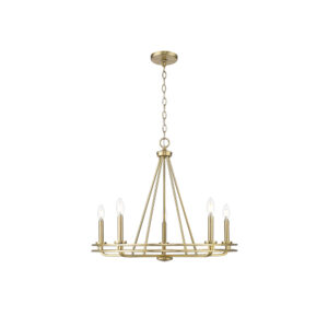 Millennium Lighting 21605-VB Jody Five Light Chandelier Vintagre Brass finish