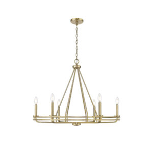 Millennium Lighting 21606-VB Jody Six Light Chandelier Vintagre Brass finish