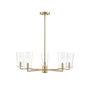 Millennium Lighting 217005-VB Maccan Five Light Chandelier Vintage Brass finish