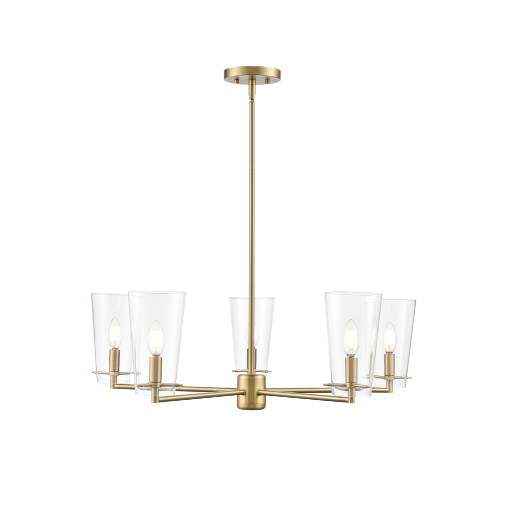 Millennium Lighting 217005-VB Maccan Five Light Chandelier Vintage Brass finish