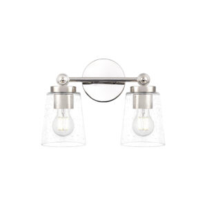 Millennium Lighting 22002-PN Lauryn Two Light Vanity Polished Nickel finish