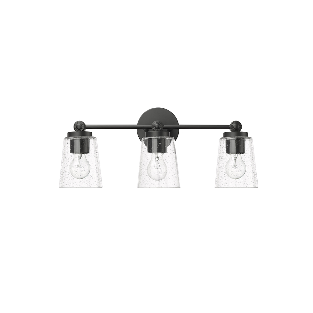 Millennium Lighting 22003-MB Lauryn Three Light Vanity Matte Black finish