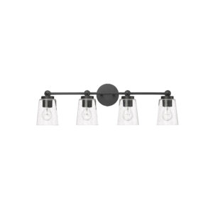 Millennium Lighting 22004-MB Lauryn Four Light Vanity Matte Black finish