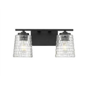 Millennium Lighting 22102-MB Saben Two Light Vanity Matte Black finish