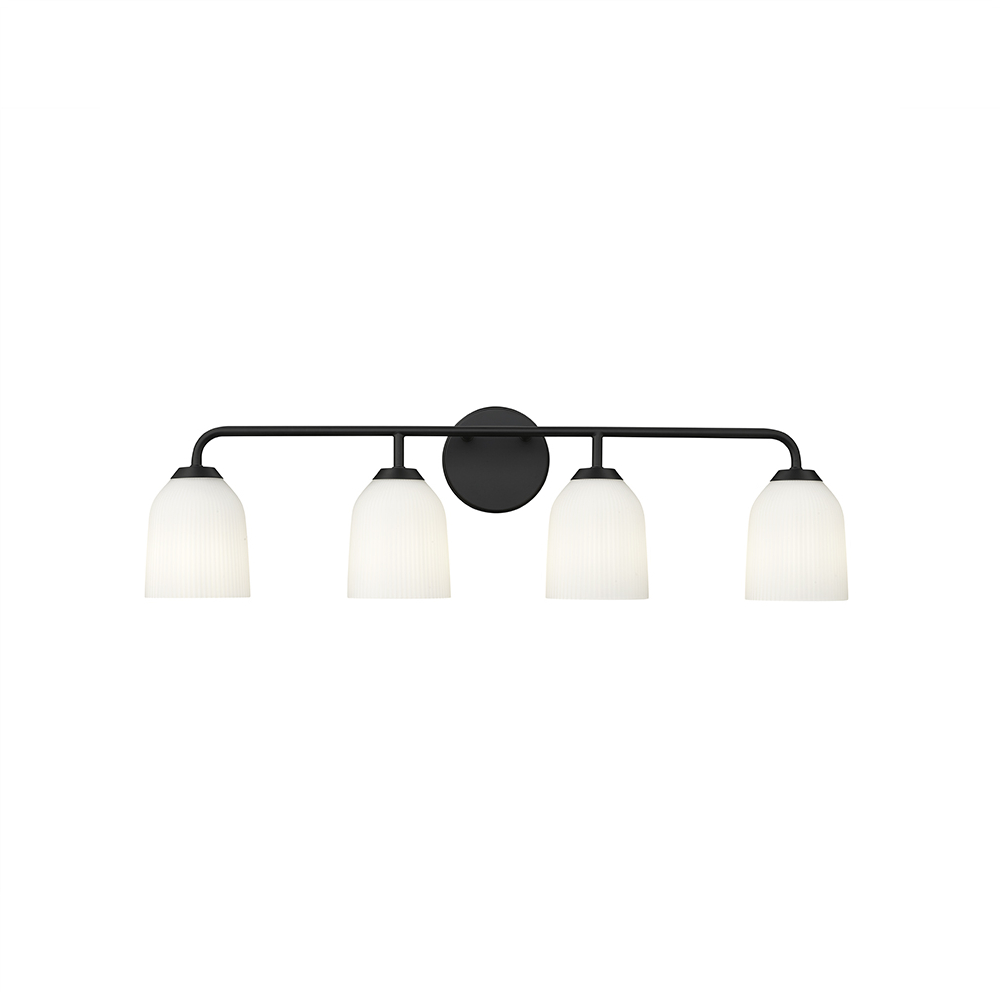 Millennium Lighting 22304-MB Norah Four Light Vanity Matte Black finish