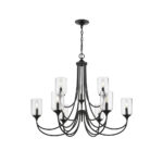 Millennium Lighting 22409-MB Waddingham Nine Light Chandelier Matte Black finish