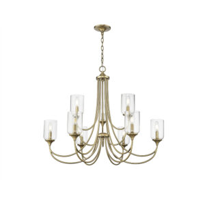 Millennium Lighting 22409-VB Waddingham Nine Light Chandelier Vintage Brass finish
