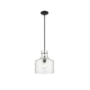Millennium Lighting 22601-MB Santorini One Light Pendant Matte Black finish