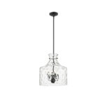 Millennium Lighting 22604-MB Santorini Four Light Pendant Matte Black finish
