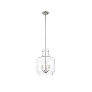 Millennium Lighting 22803-BN Mahannah Three Light Pendant Brushed Nickel finish