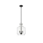 Millennium Lighting 22803-MB Mahannah Three Light Pendant Matte Black finish