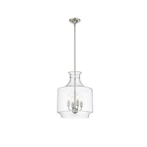 Millennium Lighting 22804-BN Mahannah Four Light Pendant Brushed Nickel finish