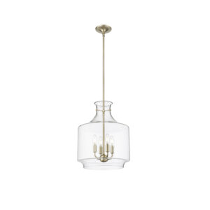 Millennium Lighting 22804-MG Mahannah Four Light Pendant Modern Gold finish