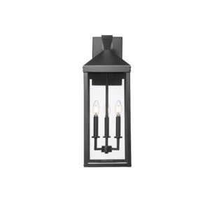 Millennium Lighting 22903-PBK Yates Three Light Outdoor Wall Sconce Powder Coated Black finish