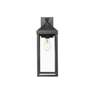 Millennium Lighting 22921-PBK Yates One Light Outdoor Wall Sconce Powder Coated Black finish