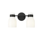 Millennium Lighting 23002-MB Corella Two Light Vanity Matte Black finish