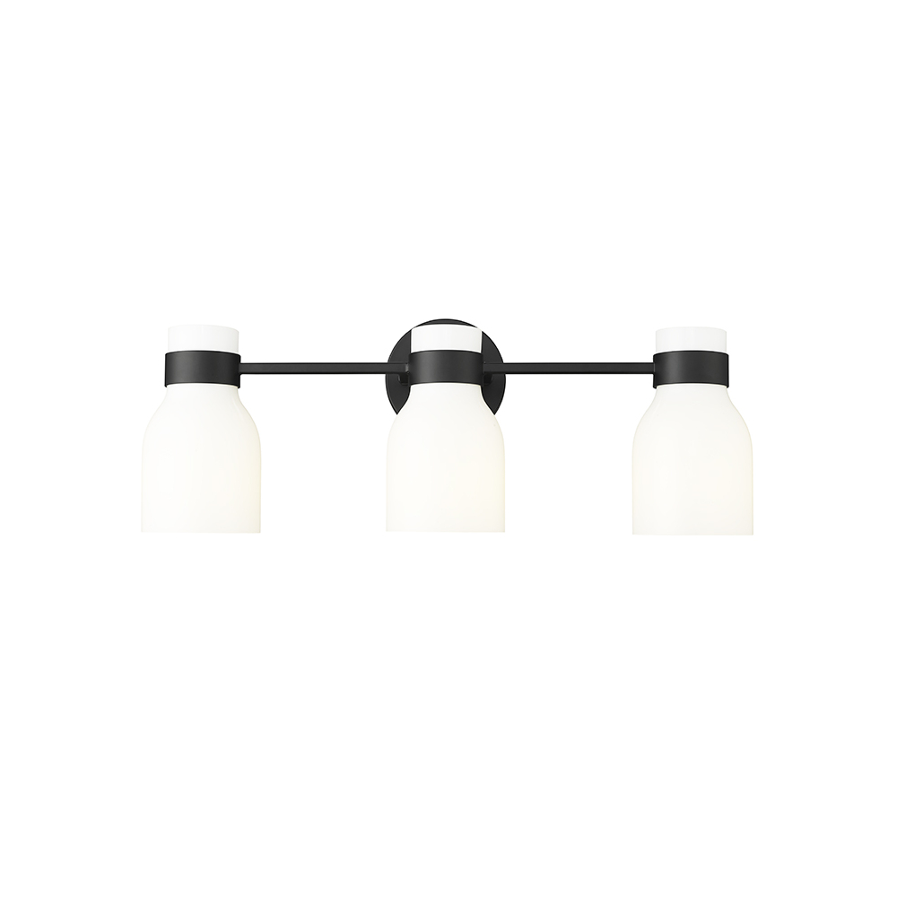 Millennium Lighting 23003-MB Corella Three Light Vanity Matte Black finish