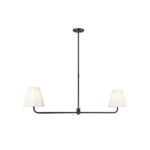 Millennium Lighting 25102-MB Ami Two Light Linear Chandelier Matte Black finish