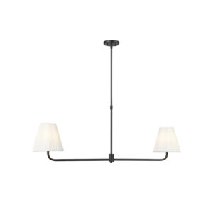 Millennium Lighting 25102-MB Ami Two Light Linear Chandelier Matte Black finish