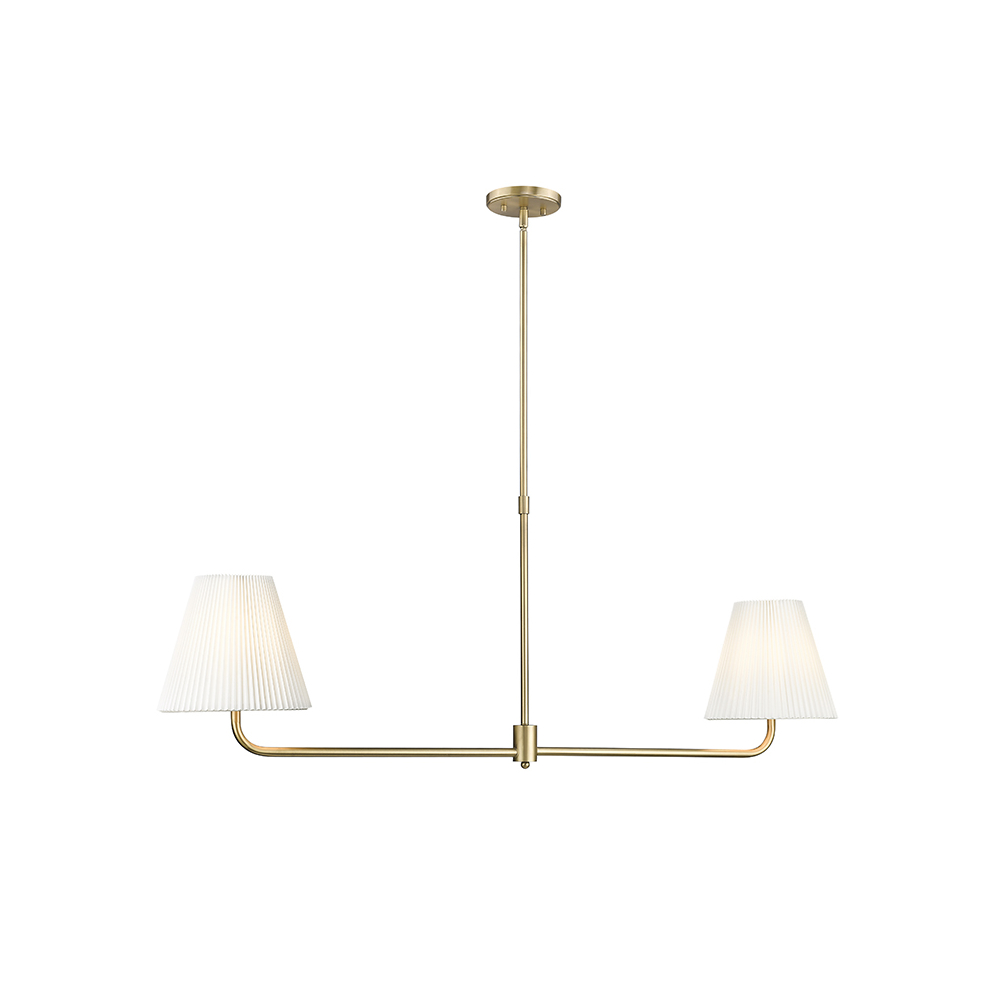 Millennium Lighting 25102-VB Ami Two Light Linear Chandelier Vintage Brass finish