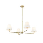 Millennium Lighting 25104-VB Ami Four Light Chandelier Vintage Brass finish