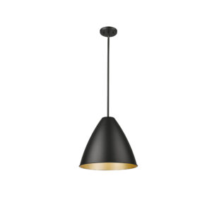 Millennium Lighting 25201-MB Kayman One Light Pendant Matte Black finish