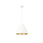 Millennium Lighting 25201-MW Kayman One Light Pendant Matte White finish