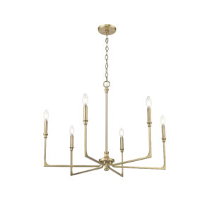 Millennium Lighting 25306-VB Azara Six Light Chandelier Vintage Brass finish