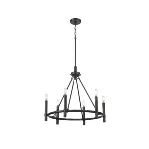 Millennium Lighting 25656-MB Skyva Six Light Chandelier Matte Black finish