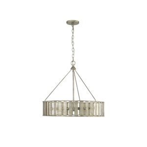 Millennium Lighting 27006-AS Stella Six Light Chandelier Antique Silver finish