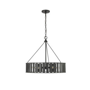 Millennium Lighting 27006-MB Stella Six Light Chandelier Matte Black finish