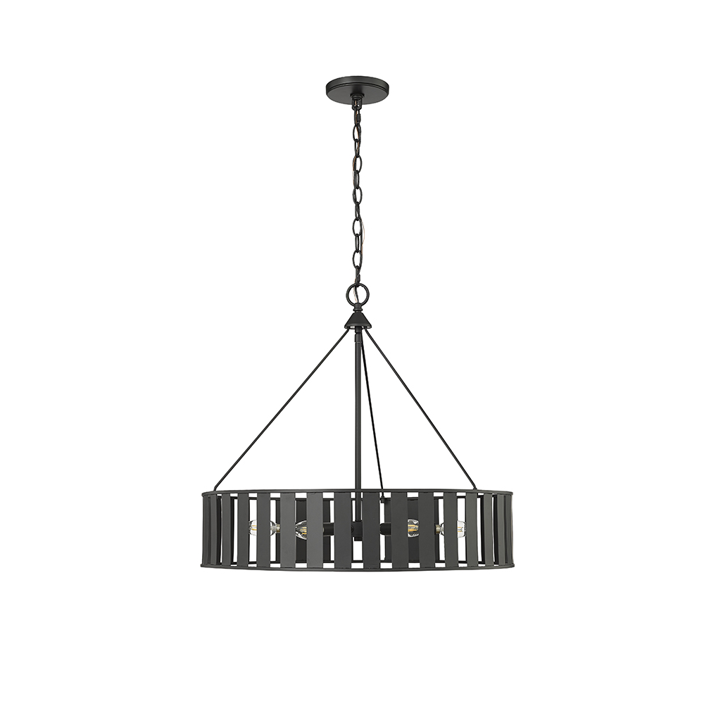Millennium Lighting 27006-MB Stella Six Light Chandelier Matte Black finish
