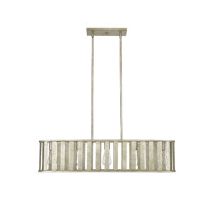 Millennium Lighting 27105-AS Stella Five Light Linear Chandelier Antique Silver finish