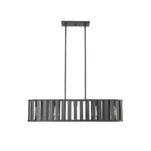 Millennium Lighting 27105-MB Stella Five Light Linear Chandelier Matte Black finish
