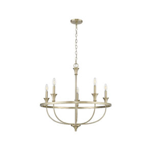 Millennium Lighting 28005-MG Emery Five Light Chandelier Modern Gold finish