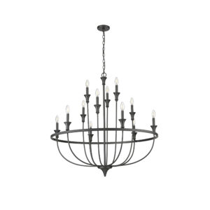 Millennium Lighting 28012-MB Emery Twelve Light Chandelier Matte Black finish